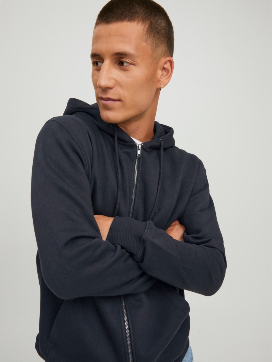 Hombre JACK & JONES | Jjestar Basic Sweat Zip Hood Noos Negro