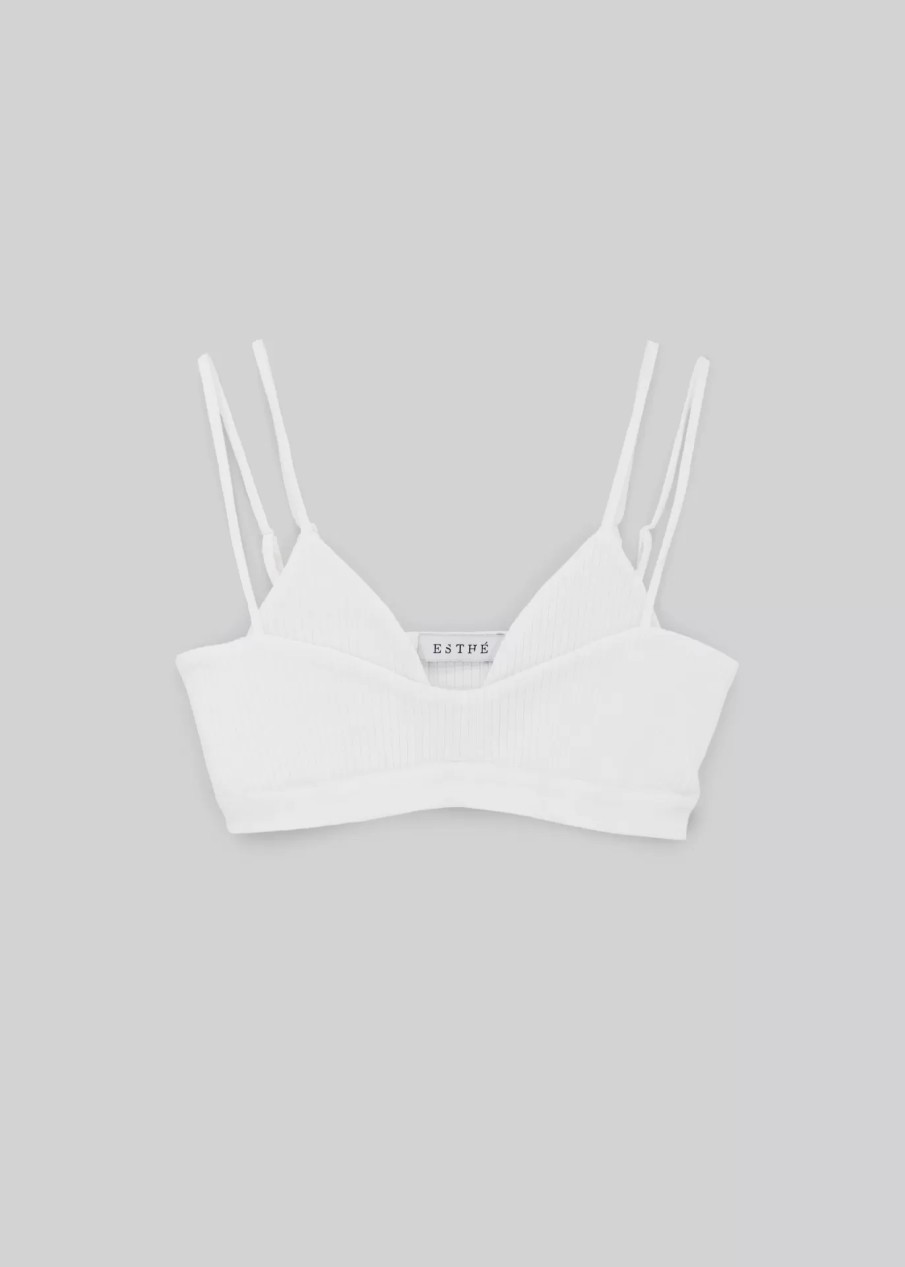 Senora ESTHE | Bralette De Canale De Doble Capa Blanco Roto - Esthe