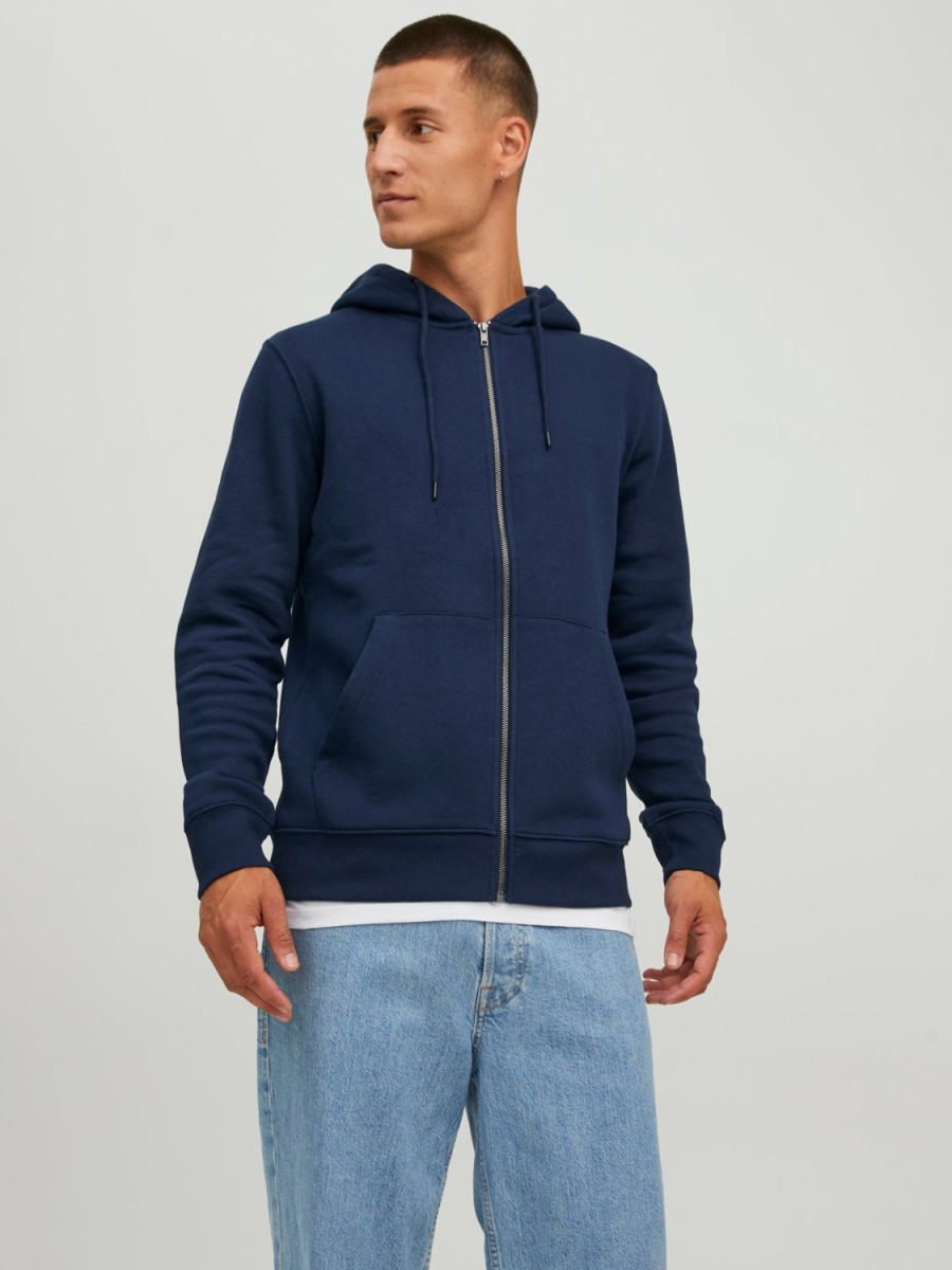 Hombre JACK & JONES | Jjestar Basic Sweat Zip Hood Noos Azul Marino