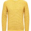 Hombre JACK & JONES | Slhvince Ls Knit Bubble Crew Neck Noos Amarillo