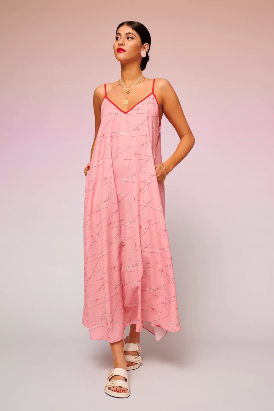 Senora ROPA KARAVANA | Vestido Tati (Lineas Rosa) - Karavan Clothing